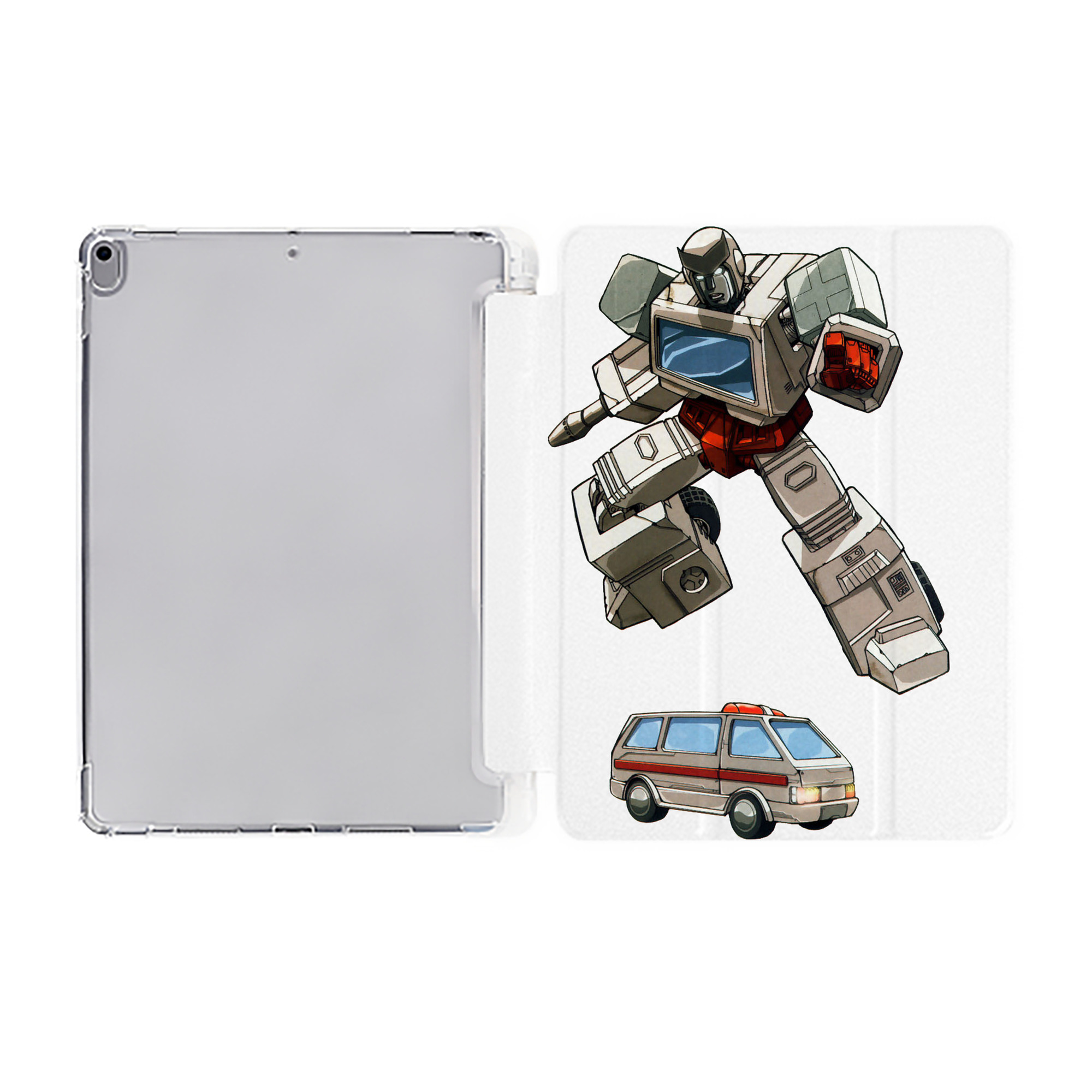 （画像用）  IPad ケース ペン収納付き 三つ折りスタンド PUレザー×シリコン 対応機種9.5/10.5/10.9インチ